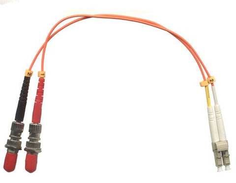 1FT LC Male to ST Female Adapter Cable - Multimode (62.5/125) - Duplex
