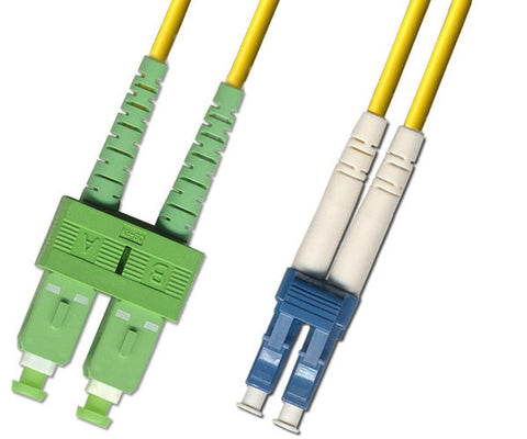 APC/UPC - Singlemode (9/125) - Duplex - Fiber Optic Cable - SC-APC to LC-UPC