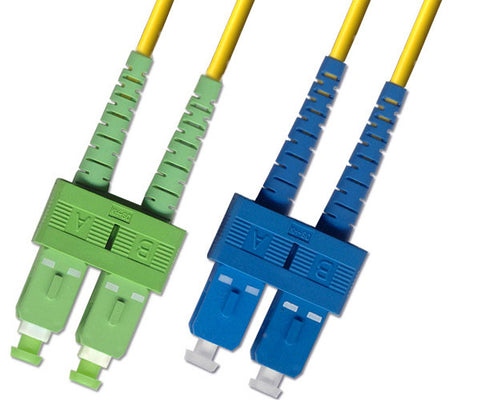 APC/UPC - Singlemode (9/125) - Duplex - Fiber Optic Cable - SC-APC to SC-UPC