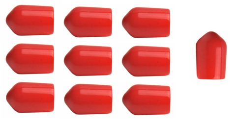 Red ST Fiber Optic Dust Caps for ST Fiber Bulkheads - 10 Pack