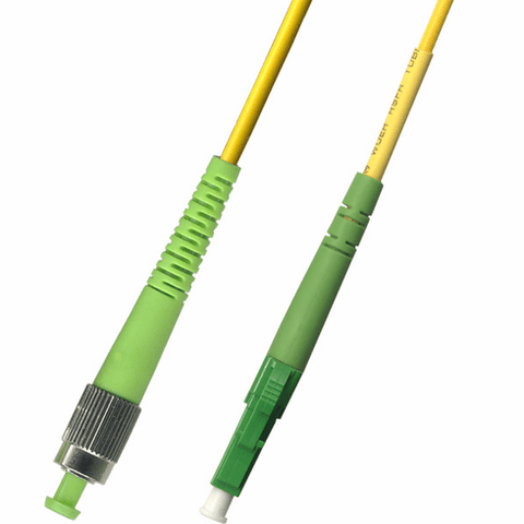 0.3M (1FT) FC APC to LC APC Simplex Singlemode Fiber Optic Cable 9/125
