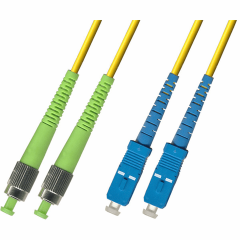 0.3M (1FT) FC APC to SC UPC Duplex Singlemode Fiber Optic Cable 9/125