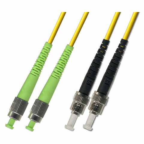 0.3M (1FT) FC APC to ST UPC Duplex Singlemode Fiber Optic Cable 9/125