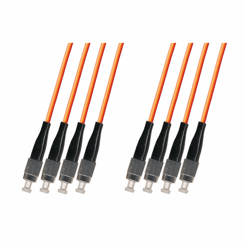 0.3m ( 1FT ) FC-FC Multimode Fiber Optic Cable 62.5/125 4-Strand
