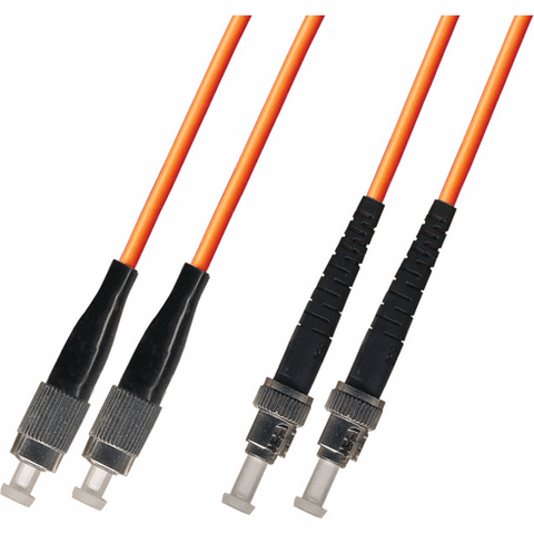 0.3m ( 1FT ) FC-ST Duplex Multimode Fiber Optic Cable 62.5/125 Plenum