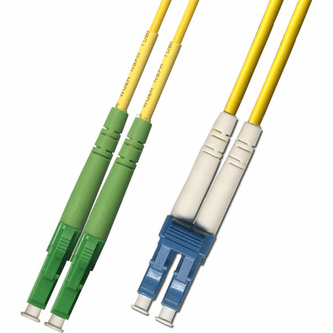 0.3M (1FT) LC APC to LC UPC Duplex Singlemode Fiber Optic Cable 9/125