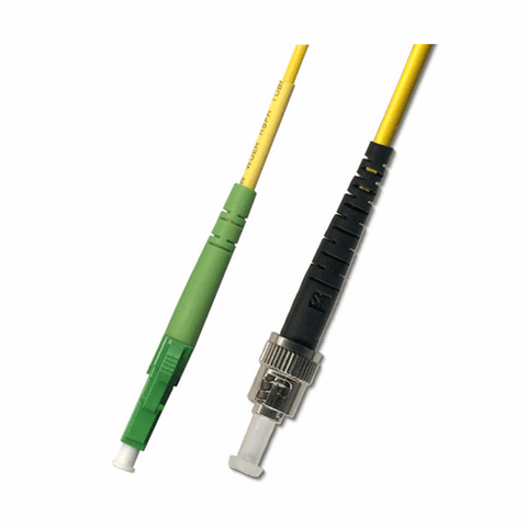 0.3M (1FT) LC APC to ST UPC Simplex Singlemode Fiber Optic Cable 9/125