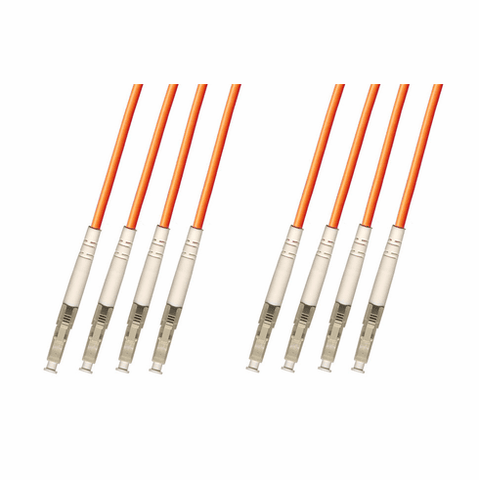 0.3m ( 1FT ) LC-LC Multimode Fiber Optic Cable 62.5/125 4-Strand