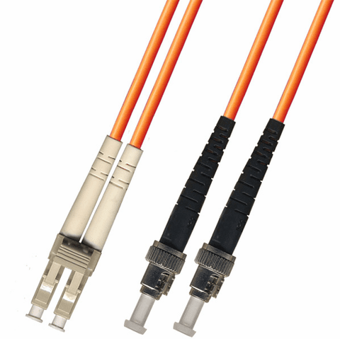 0.3m ( 1FT ) LC-ST Duplex Multimode Fiber Optic Cable 50/125 Armored