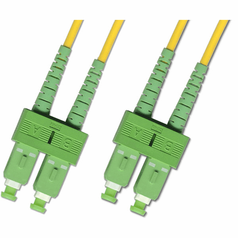 0.3M (1FT) SC APC to SC APC Duplex Singlemode Fiber Optic Cable 9/125