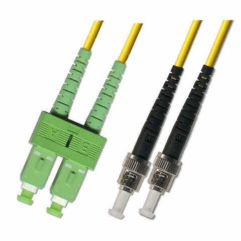 0.3M (1FT) SC APC to ST UPC Duplex Singlemode Fiber Optic Cable 9/125
