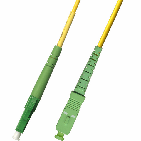 100M LC APC to SC APC Simplex Singlemode Fiber Optic Cable 9/125
