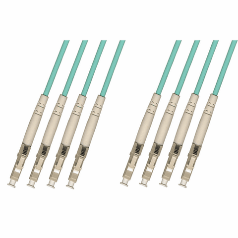100M LC-LC Multimode Fiber Optic Cable 50/125 10 Gigabit 4 Strand (10GB)