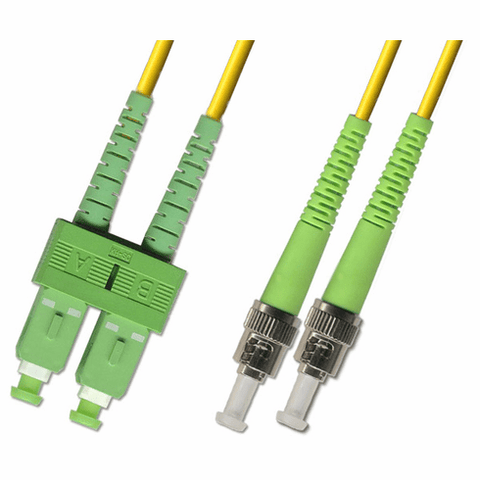 100M SC APC to ST APC Duplex Singlemode Fiber Optic Cable 9/125