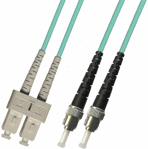 100M SC-ST Duplex Multimode Fiber Optic Cable 50/125 10 Gigabit LSZH (10GB)