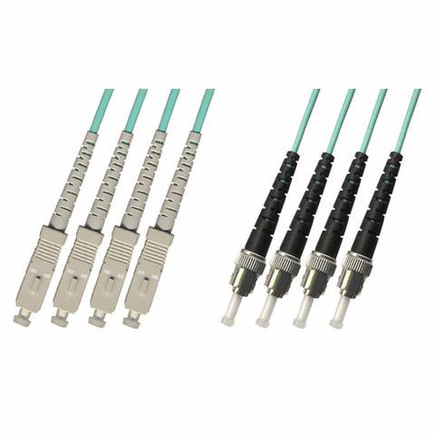 100M SC-ST Multimode Fiber Optic Cable 50/125 10 Gigabit 4 Strand (10GB)