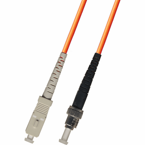 100M SC-ST Simplex Multimode Fiber Optic Cable 62.5/125 Plenum
