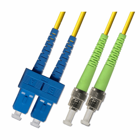 100M SC UPC to ST APC Duplex Singlemode Fiber Optic Cable 9/125