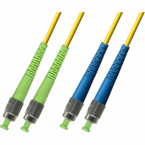 10M FC APC to FC UPC Duplex Singlemode Fiber Optic Cable 9/125