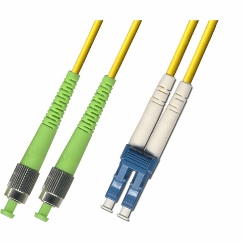 10M FC APC to LC UPC Duplex Singlemode Fiber Optic Cable 9/125