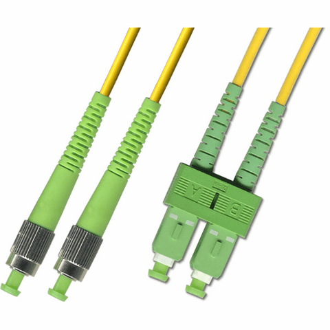 10M FC APC to SC APC Duplex Singlemode Fiber Optic Cable 9/125