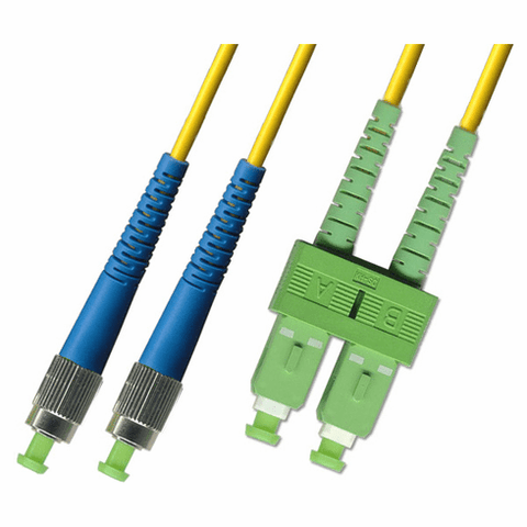 10M FC UPC to SC APC Duplex Singlemode Fiber Optic Cable 9/125