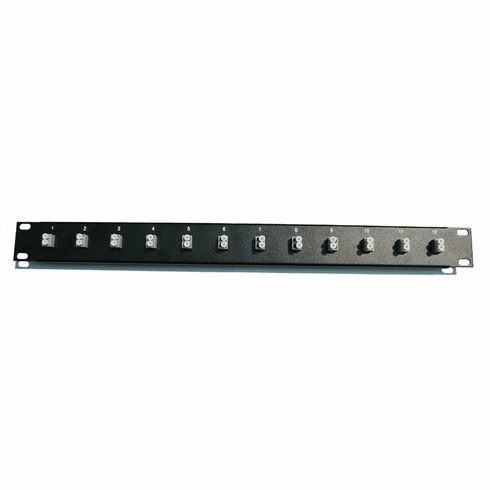 12 Port LC Duplex Fiber Patch Panel Multimode (loaded 1u) 19"