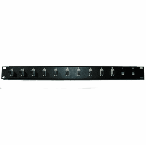 12 Port SC Fiber Patch Panel Multimode (loaded 1u) 19"