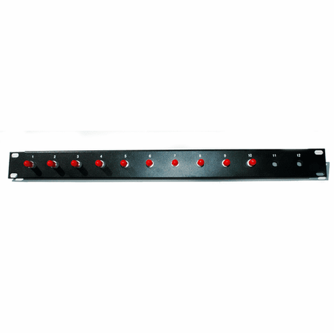 12 Port ST Fiber Patch Panel Multimode (loaded 1u) 19"