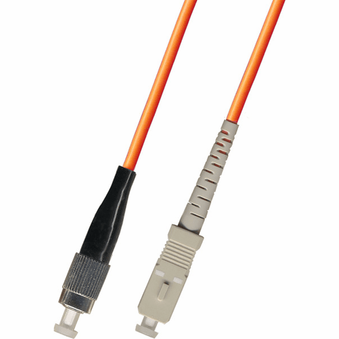 15M FC-SC Simplex Multimode Fiber Optic Cable 50/125 Plenum