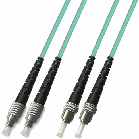 15M FC-ST Duplex Multimode Fiber Optic Cable 50/125 10 Gigabit Outdoor, Distribution (10GB)