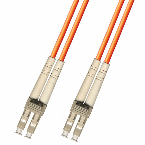 15M LC-LC Duplex Multimode Fiber Optic Cable 62.5/125 Plenum