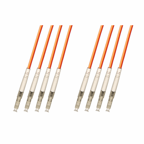 15M LC-LC Multimode Fiber Optic Cable 62.5/125 4-Strand