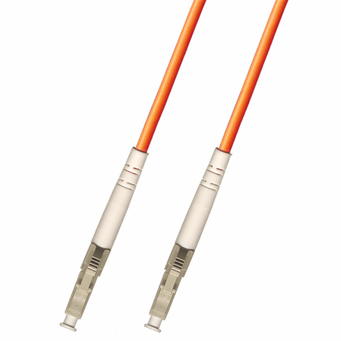 15M LC-LC Simplex Multimode Fiber Optic Cable 50/125 Plenum