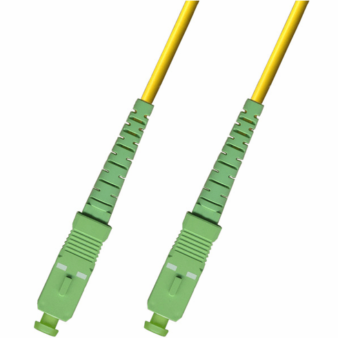 15M SC APC to SC APC Simplex Singlemode Fiber Optic Cable 9/125