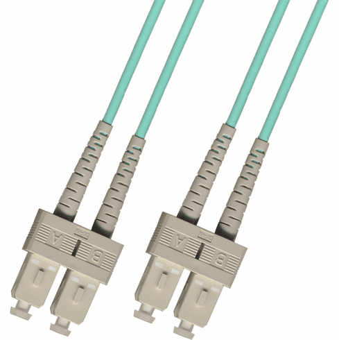 15M SC-SC Duplex Multimode Fiber Optic Cable 50/125 10 Gigabit Riser (10GB)