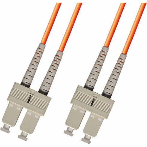 15M SC-SC Duplex Multimode Fiber Optic Cable 50/125 LSZH