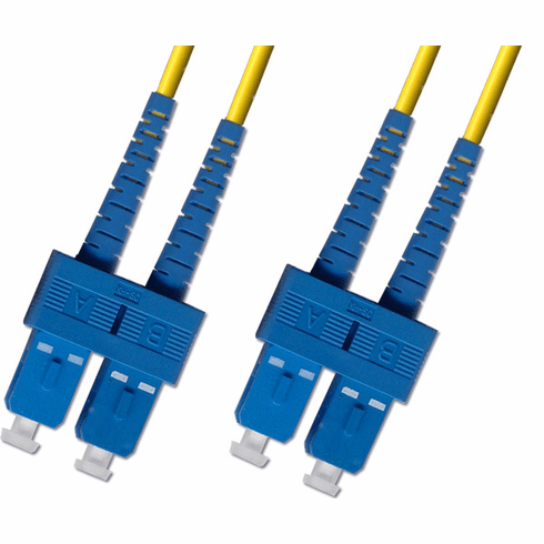 15M SC-SC Duplex Singlemode Fiber Optic Cable 9/125 Plenum