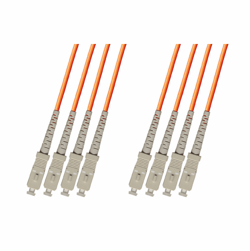 15M SC-SC Multimode Fiber Optic Cable 62.5/125 4-Strand