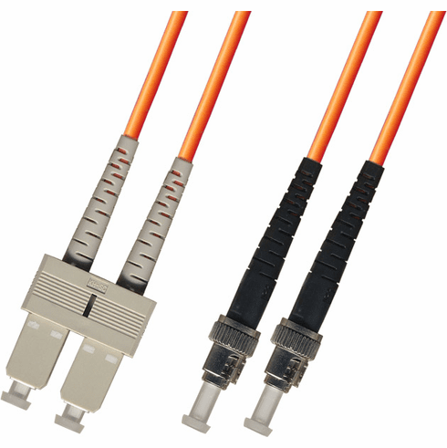15M SC-ST Duplex Multimode Fiber Optic Cable 50/125 Riser