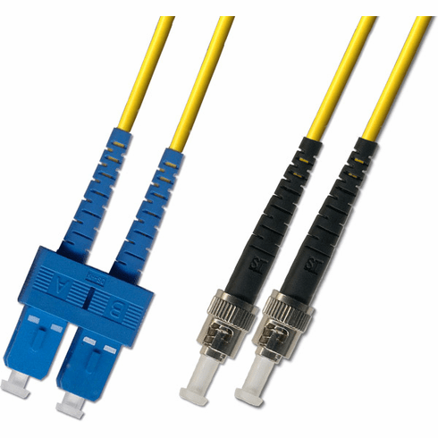 15M SC-ST Duplex Singlemode Fiber Optic Cable 9/125 Plenum