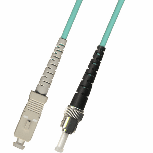 15M SC-ST Simplex Multimode Fiber Optic Cable 50/125 10 Gigabit Armored (10GB)