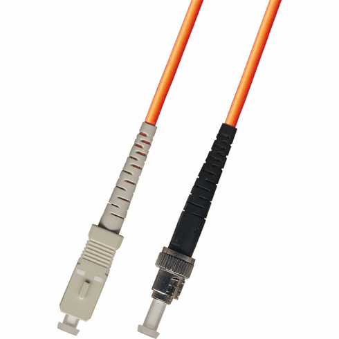 15M SC-ST Simplex Multimode Fiber Optic Cable 50/125 Plenum