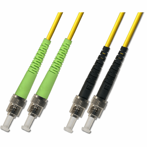 15M ST APC to ST UPC Duplex Singlemode Fiber Optic Cable 9/125