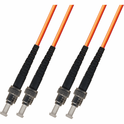 15M ST-ST Duplex Multimode Fiber Optic Cable 50/125 LSZH