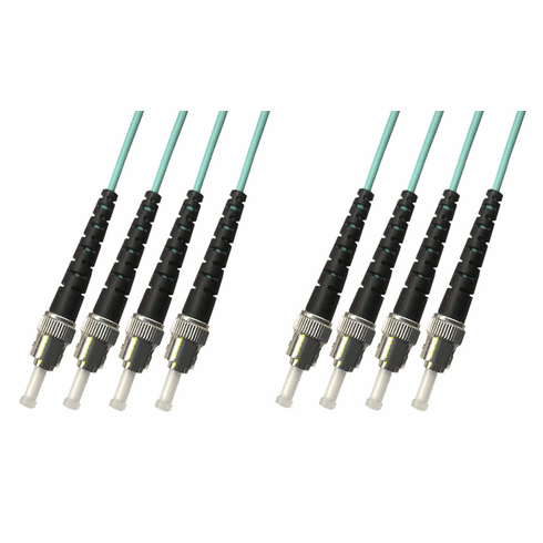 15M ST-ST Multimode Fiber Optic Cable 50/125 10 Gigabit 4 Strand (10GB)