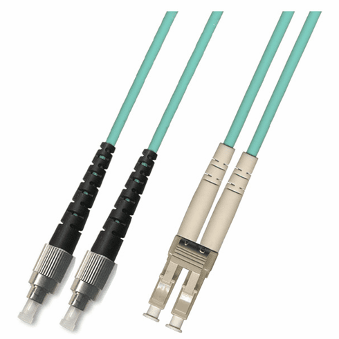 1M FC-LC Duplex Multimode Fiber Optic Cable 50/125 10 Gigabit Riser (10GB)