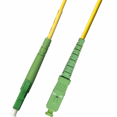 1M LC APC to SC APC Simplex Singlemode Fiber Optic Cable 9/125