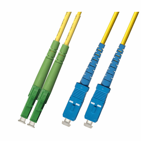 1M LC APC to SC UPC Duplex Singlemode Fiber Optic Cable 9/125