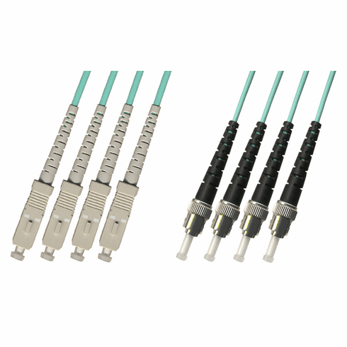 1M SC-ST Multimode Fiber Optic Cable 50/125 10 Gigabit 4 Strand (10GB)